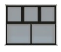 sh_Janela PVC 2 Fixas Inferior 3 Maxiares Superior Ext